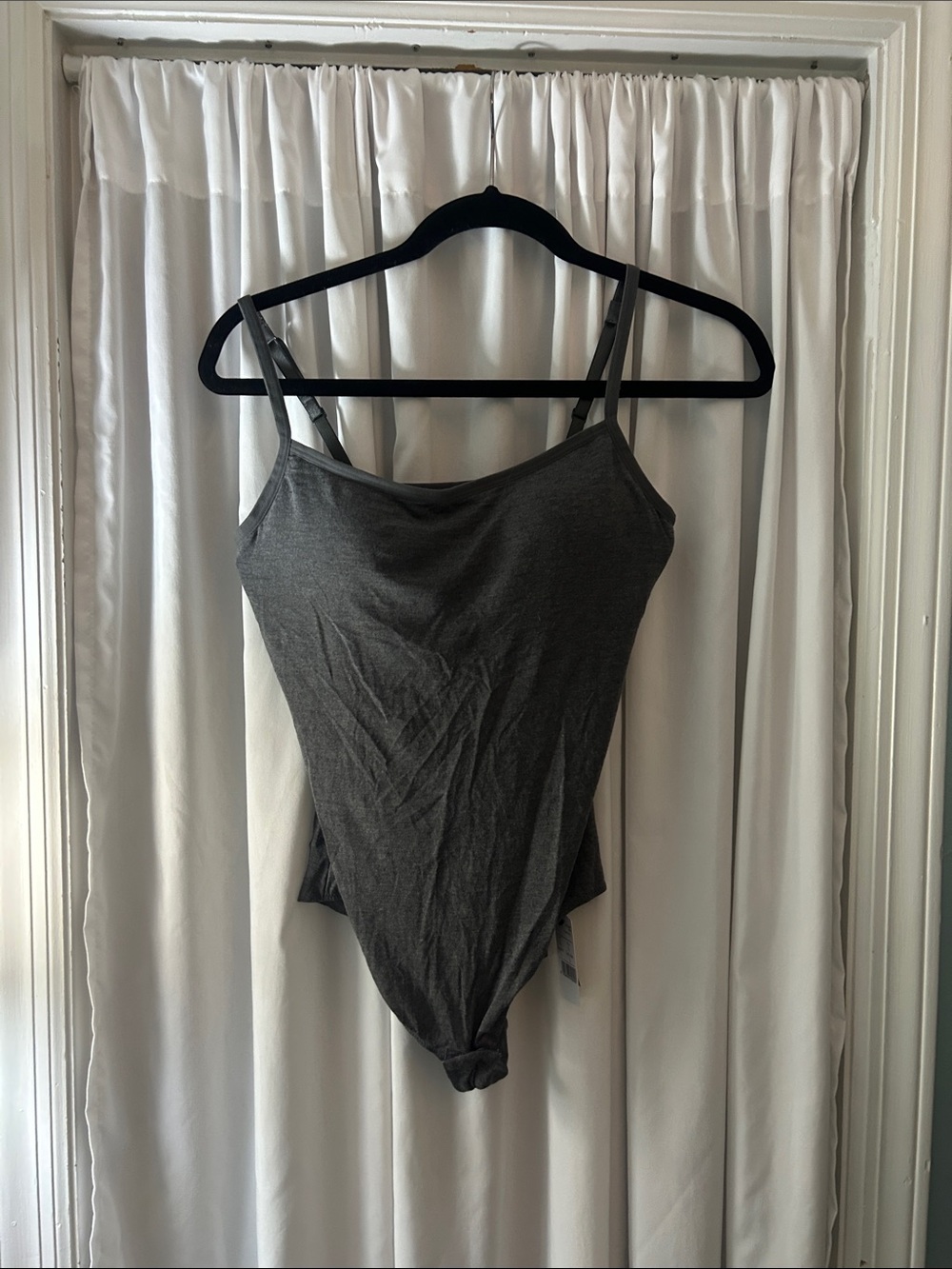 intimissimi Charcoal Gray Cami-Style Bodysuit